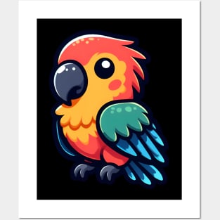 parrot lover - chibi parrot lover Posters and Art